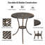 Table de bistro extérieure en fonte et aluminium résistante aux intempéries Garvee-125842422