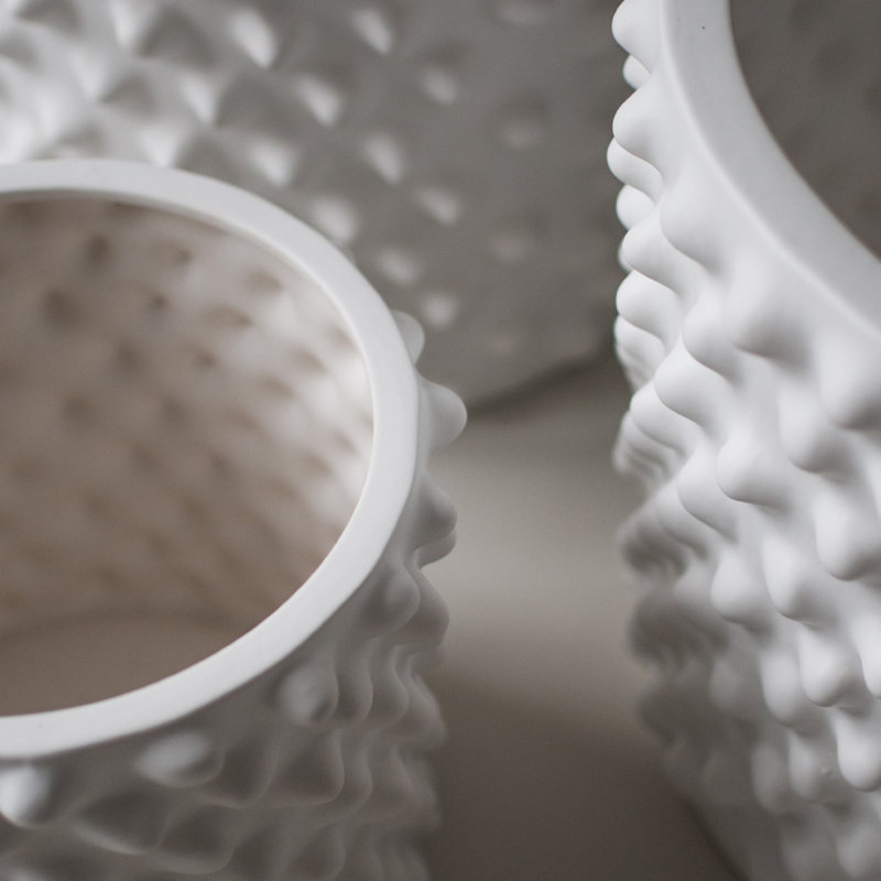 Ceramic Table Vase, White