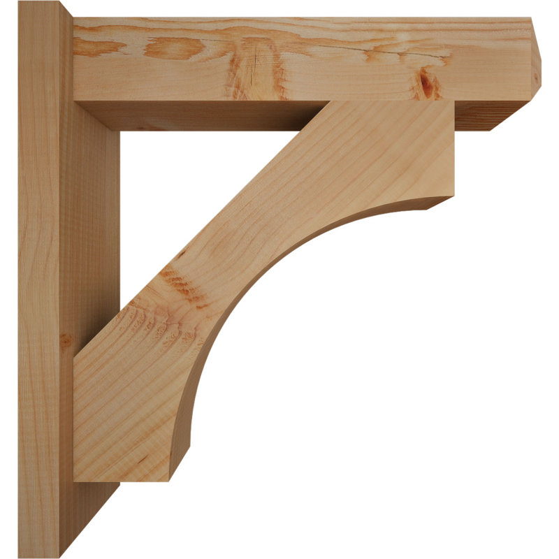 Persienne en bois rustique Westlake Craftsman, Sapin Douglas de 5 1/2 po (lisse), P 22 po x H 22 po