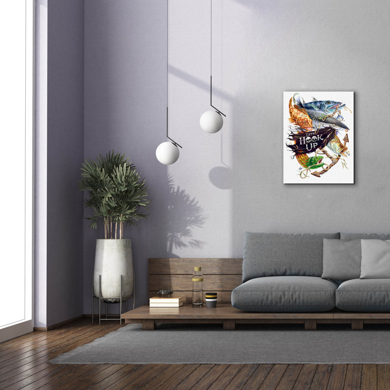 «Lets Hook Up» par James Mazzotta, art mural sur toile, 26 po x 34 po, H 34 po x l 26 po x P 1,5 po
