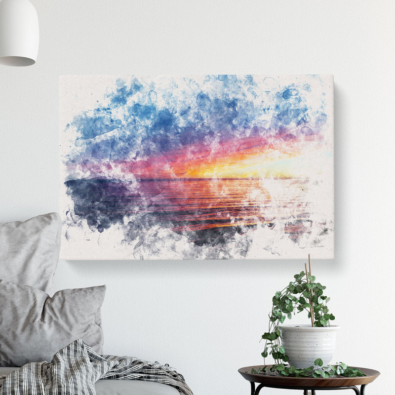 California Sunset - Wrapped Canvas Print, 50cm H x 76cm W x 3cm D