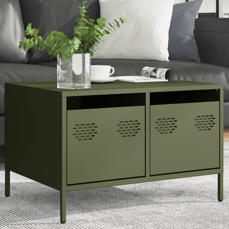 Avarni Unfinished TV Stand for TVs up to 24", Olive green