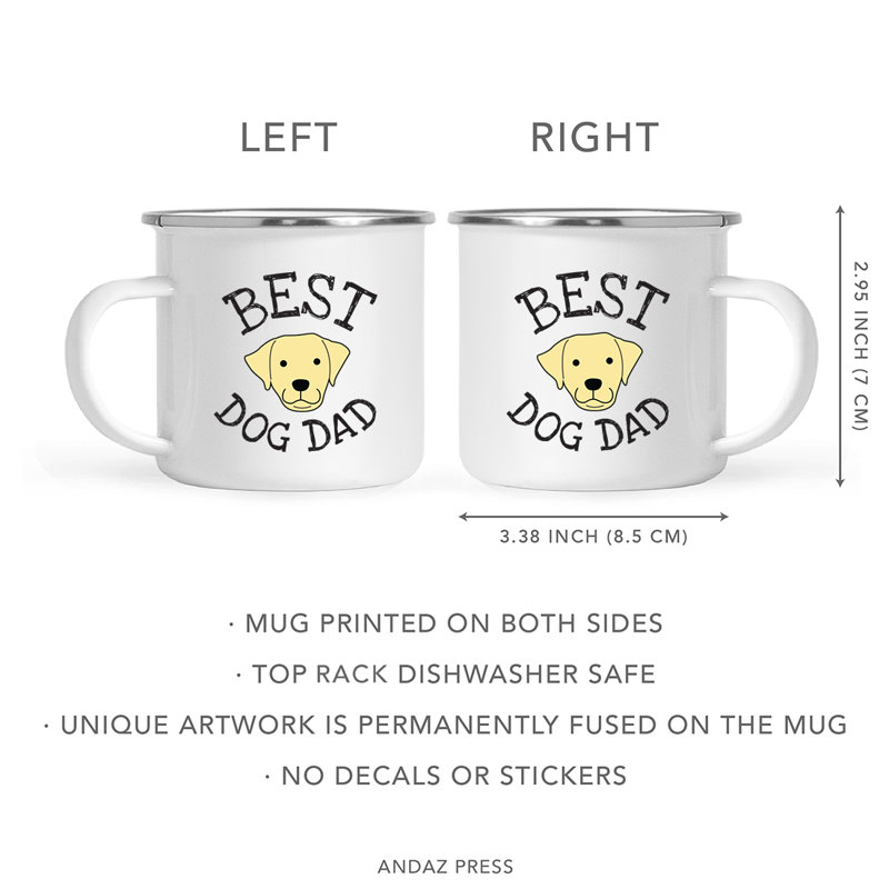 Grande tasse à café « Best Dog Dad », Golden retriever