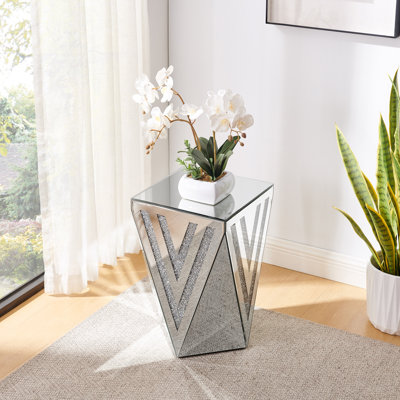 Table carrée inversée à miroir triangulaire