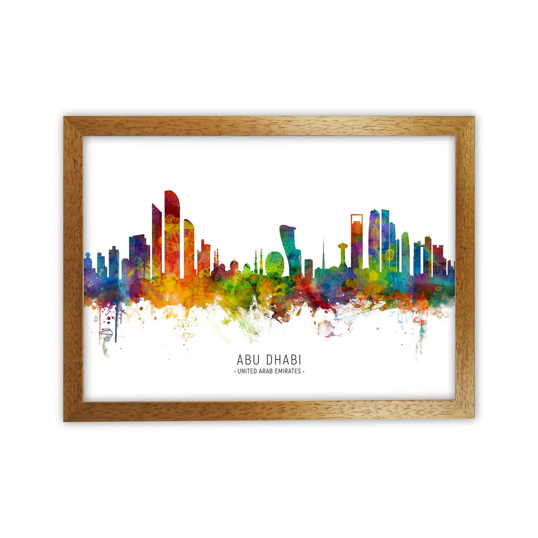 Abu Dhabi United Arab Emirates Skyline by Michael Tompsett - Print