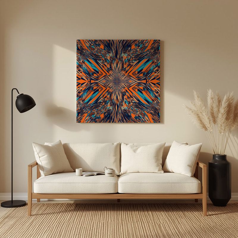 Art mural gris Op Op 35, H 192 po x l 192 po x P 0,05 po