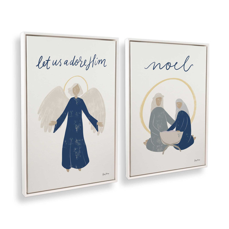 Bethlehem's Glow I, ensemble de 2 impressions sur toile, H 49 po x l 66 po, Impression encadrée sans passe-partout
