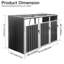 La remise à poubelle permet de ranger 3 poubelles en métal pour le rangement des ordures-124923976-124923975