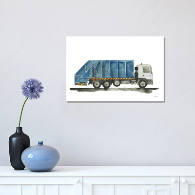 Garbage Truck 1 Piece Wrapped Canvas Painting