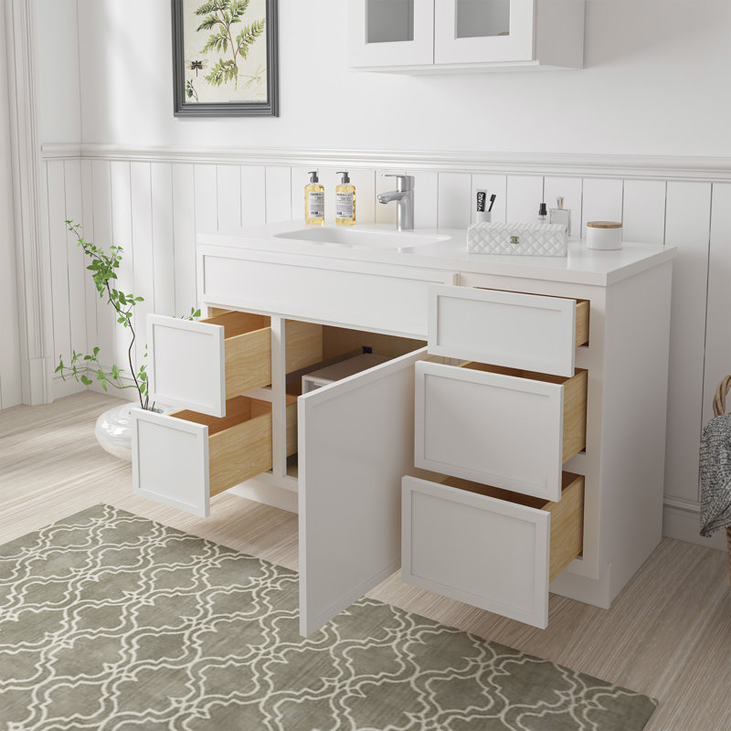 51'' Single Bathroom Vanity Base Only, White