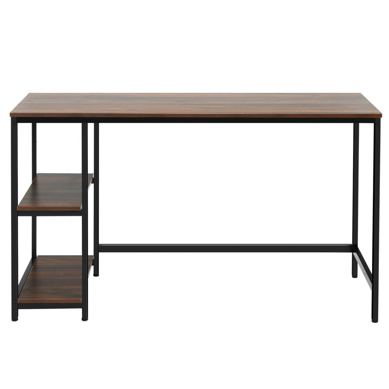 Bureau d'ordinateur en bois avec tablette réglable, Brun rustique, H 29,5 po x l 47 po x P 24 po