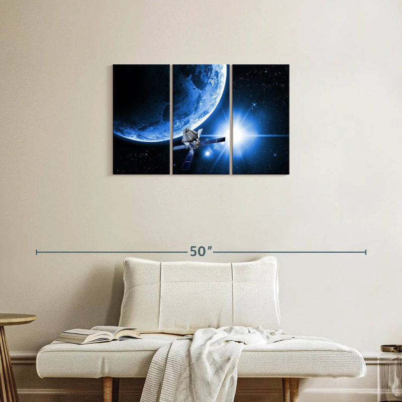 Oberle Satellite In Space, 20" H x 33" W
