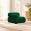 Chaise rembourrée en tissu de velours simple à un bras-121972246