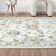 Nekiesha Ivory/Gray Floral Traditional Indoor Performance Area Rug