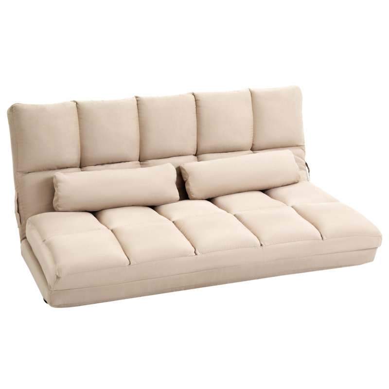 Fauteuil convertible, Polyester beige, H 23,5 po x l 51,3 po x P 28,8 po