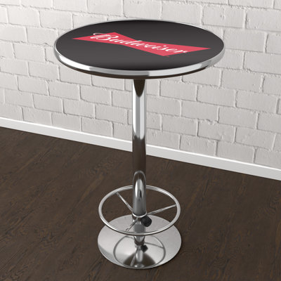 Budweiser Round Metal Base Dining Table