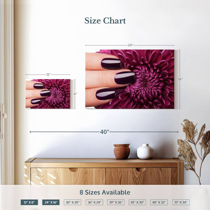Shuttleworth Glossy Purple Nails, 16" H x 24" W