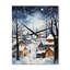 Horloge murale Harmony Of Winter Village IV - Paysages-2139864876