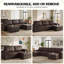 Modern Modular Sectional Sofa With Ottoman, Convertible Shaped PU Leather Couch Collection-668614274-668782914