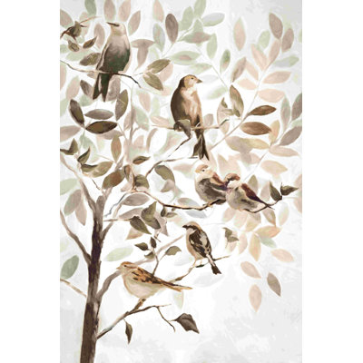 Peinture d'oiseaux dans un arbre