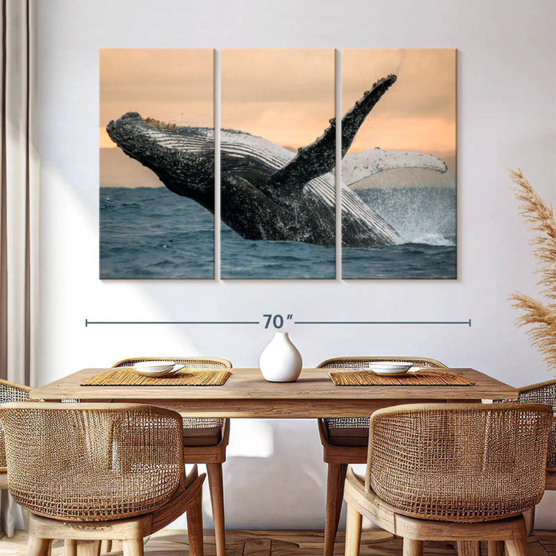 Brampt Humpback Whale Toss, 42" H x 65" W