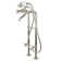 Kingston Brass Kingston Three-Handle 2-Hole Freestanding Tub Faucet with Supply Line and Stop Valve