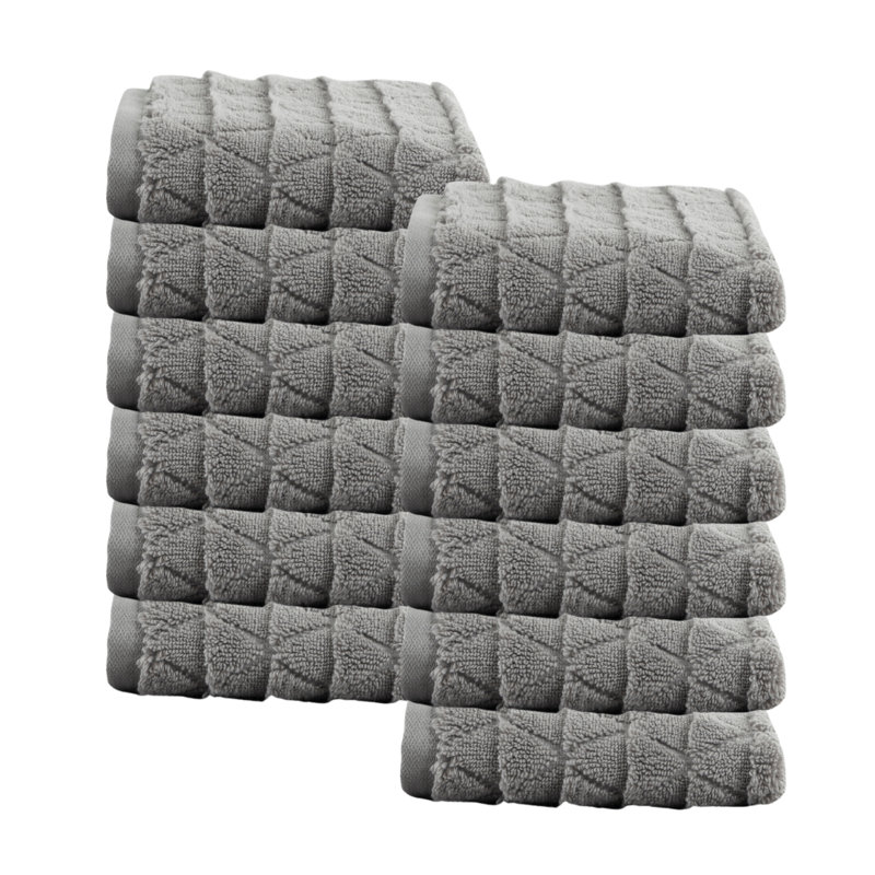 Linges à laver en peluche de qualité supérieure, Gris