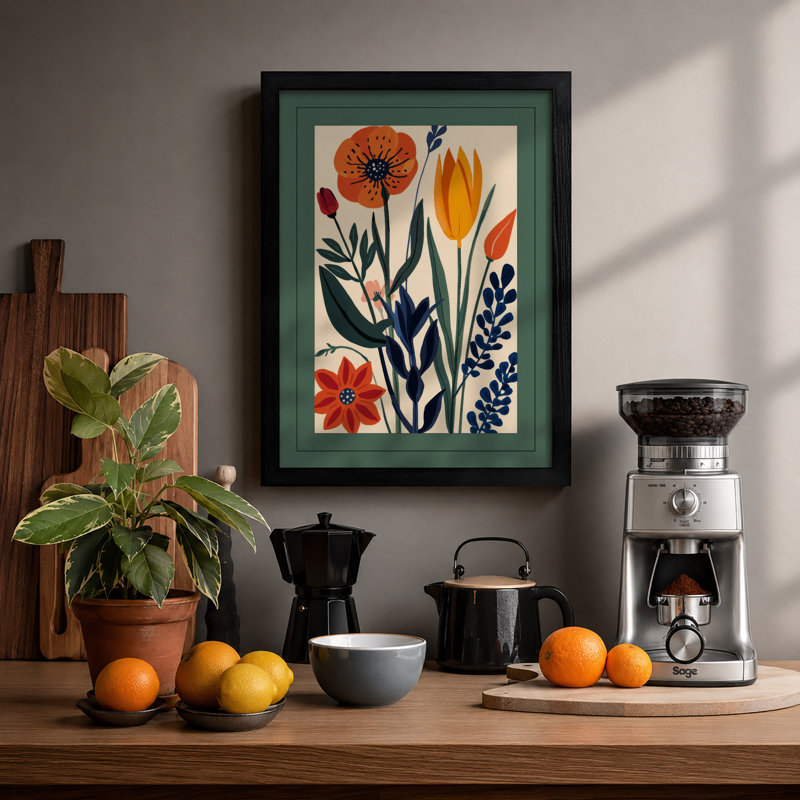 Arrangement Botanical - Framed Print, A1 - 84.1 x 59.4 cm, Black