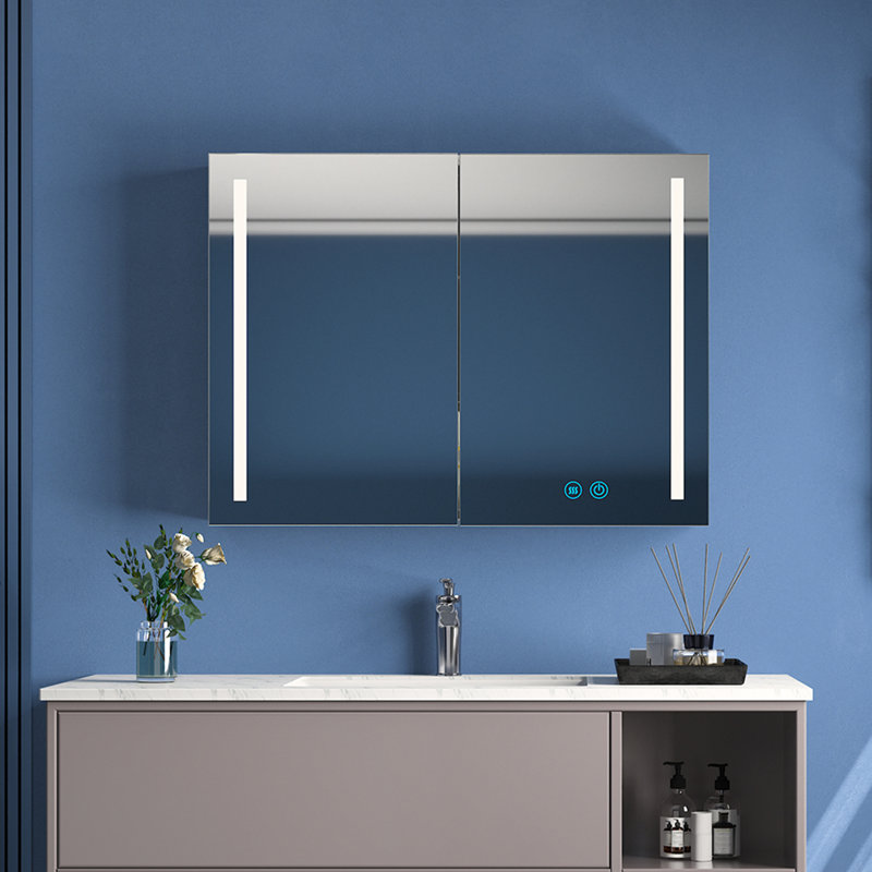 Armoire à pharmacie sans cadre avec éclairage à DEL Moberg