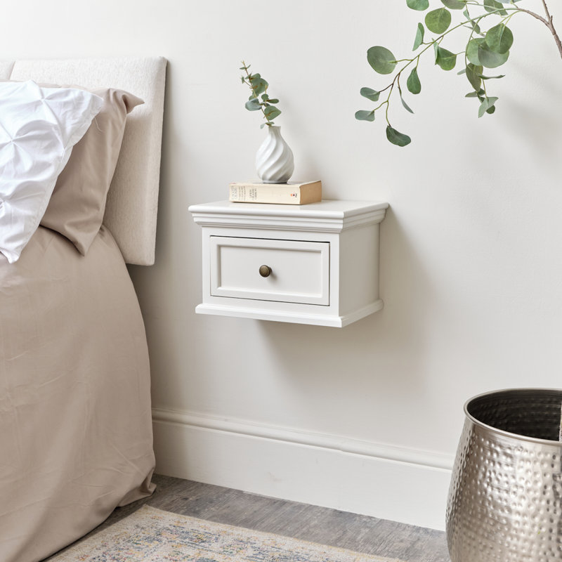 Wall Mounted Bedside Table - Daventry Ivory Range, Ivory