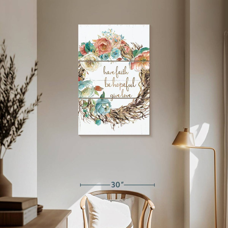 Tergel Have Faith Wreath, 57" H x 36" W