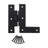 H-L Cabinet Wrought Iron Surface Mount Hinge