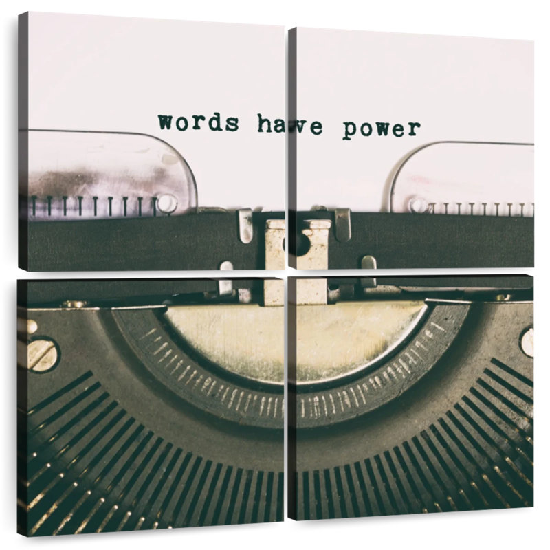 Tergel Words Have Power Typewriter, 45" H x 45" W