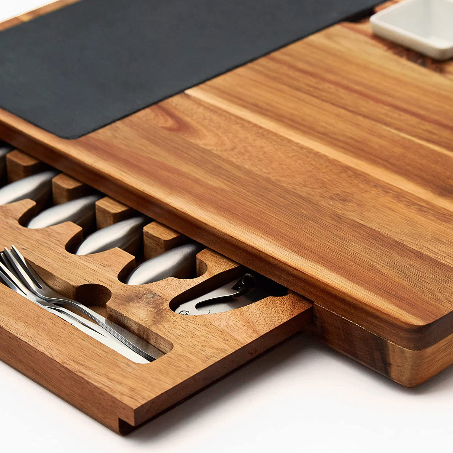 Lot De 7 Couteaux Couzon - Lame Acier Inox Et Manche Bois Acacia - Neufs