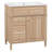 30" Natural Wood Grain Bathroom Vanity With Ceramic Sink, Solid Wood Frame, 1 Flip-Out Drawer & 1 Door Storage Rack & 2 Soft-Close Drawers (Wood / Light Wood)-326962768