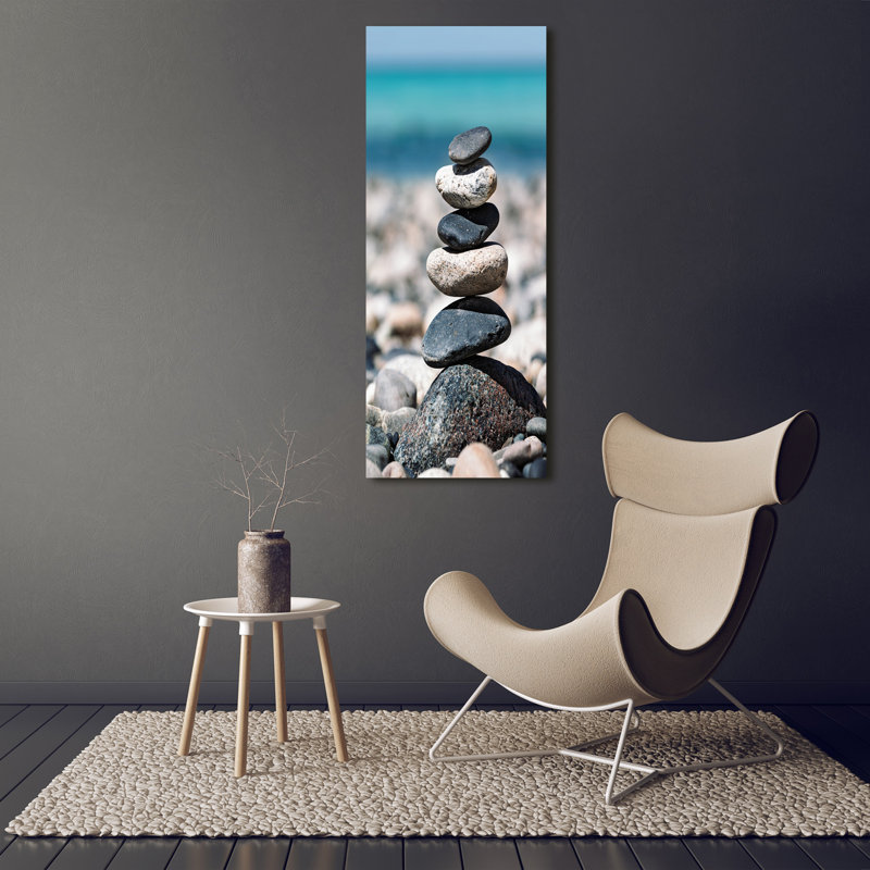Stony Beach - Wrapped Canvas Print
