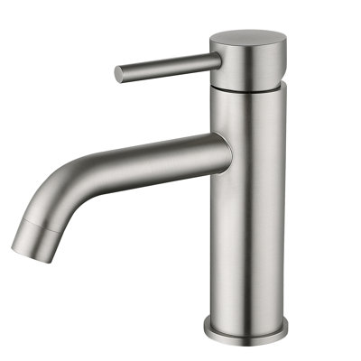 Robinet de lavabo de salle de bain à fixation sur comptoir 5,04 po, robinet simple en laiton massif Hanlde