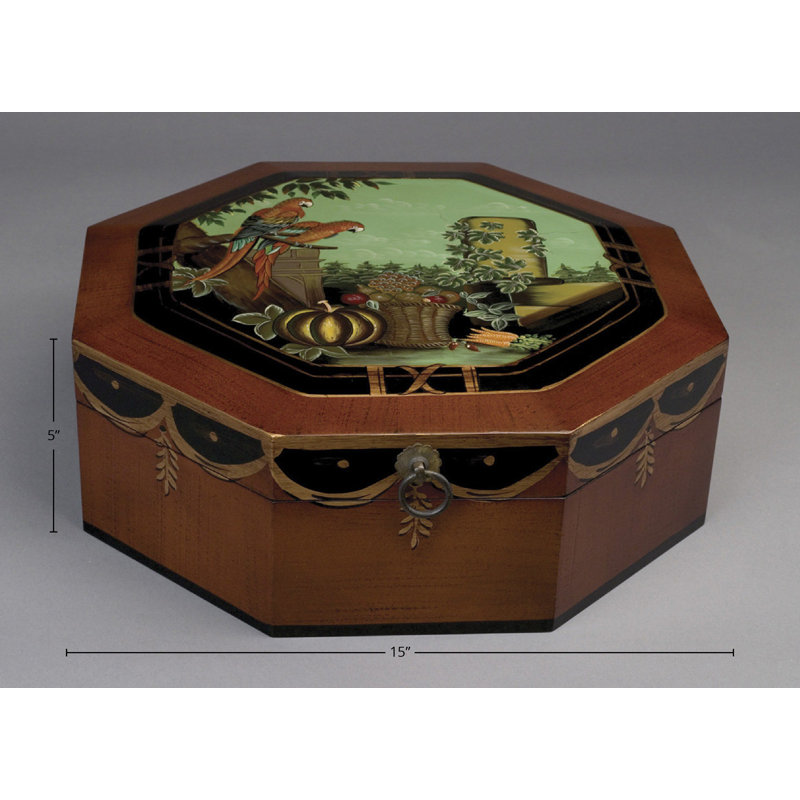 Parrots Octagonal Decorative Box