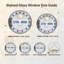 Panneau de fenêtre en verre pour décoration intérieure Stars and Stripes USA 250th Anniversary - H 12 po-126676118
