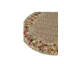 Hand-Knotted High-Quality Beige, Red, and Green Round Area Rug