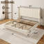 Structure de lit plateforme en velours avec tête de lit 58 po-585471639-585471660