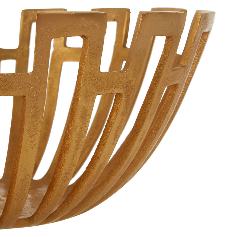 Calderdale Metal Decorative Bowl 1, 18cm H x 39cm W x 39cm D