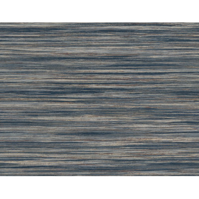 Seabrook Designs Navy Blue Gita Embossed Vinyl Unpasted Wallpaper