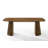 Weybridge - Mid-century Modern Green Fabric + Herringbone Walnut Dining Set