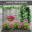Adalhi 33L Garden PE Rattan Planter with Trellis 84x30x107cm Light Grey