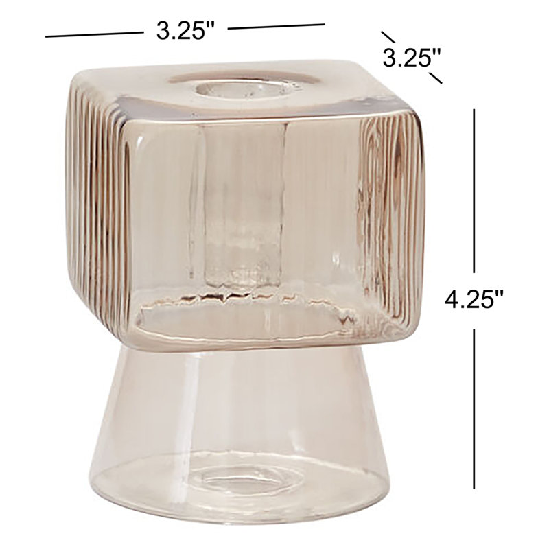 4.25'' H Glass Tabletop Candlestick