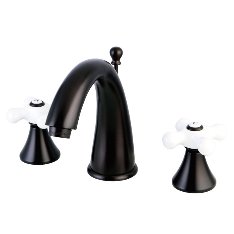 Widespread Bathroom Faucet with Drain Assembly, Oil Rubbed Bronze
