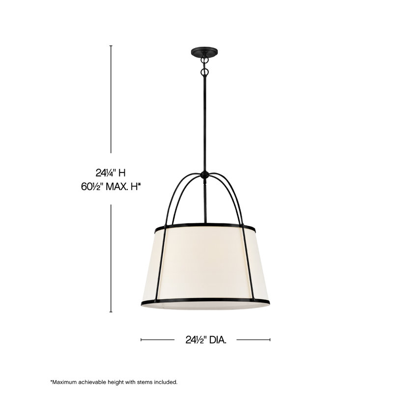 Lustre tambour Hinkley Clarke, Noir