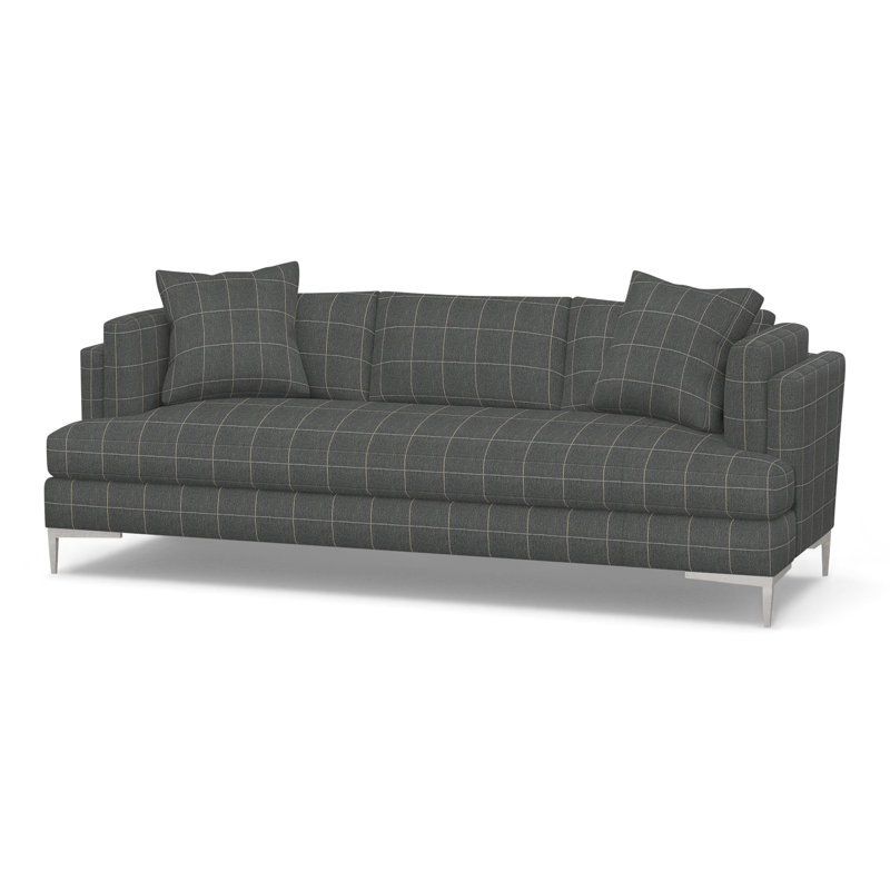 Aiden Upholstered 90.5'' Sofa, Stainless Steel, Perigold Youngman Zinc