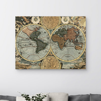 " Antiqued World Map " by Belle Maison